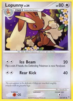 Lopunny #63, Reverse Foil