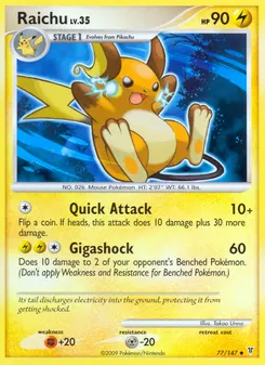 Raichu #77, Reverse Foil