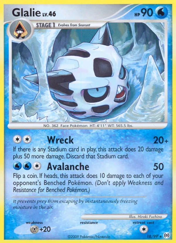 Glalie #18, Arceus Reverse Foil
