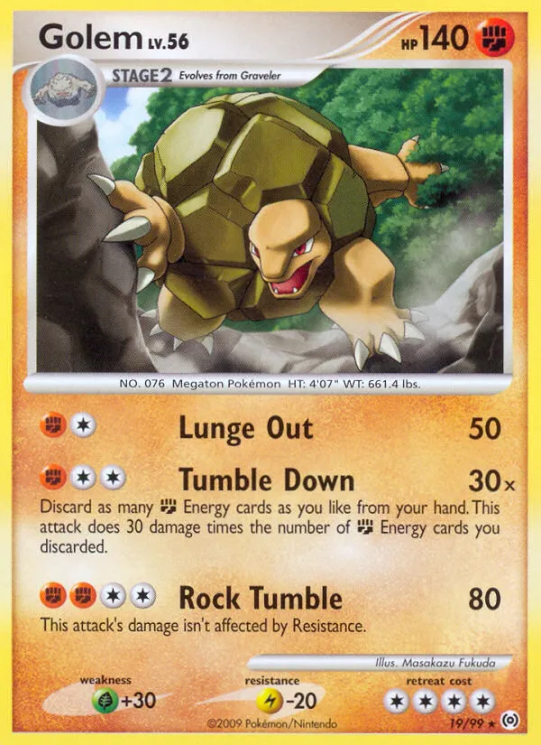 Golem #19, Arceus Reverse Foil