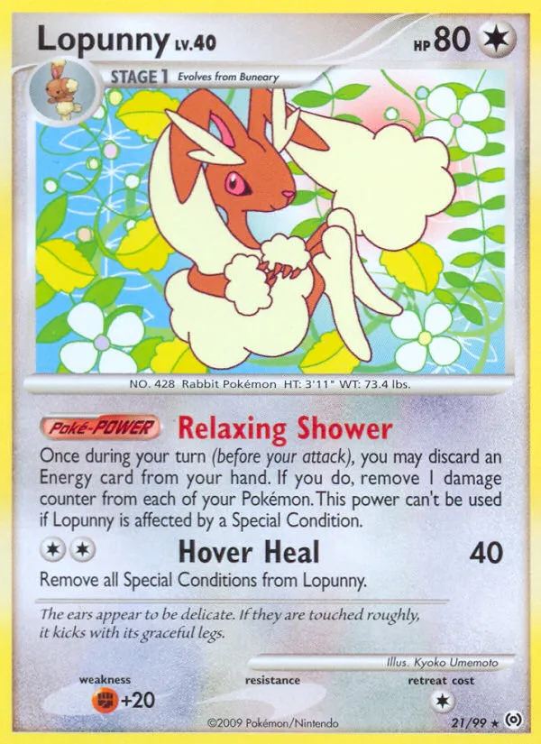 Lopunny #21, Arceus Reverse Foil