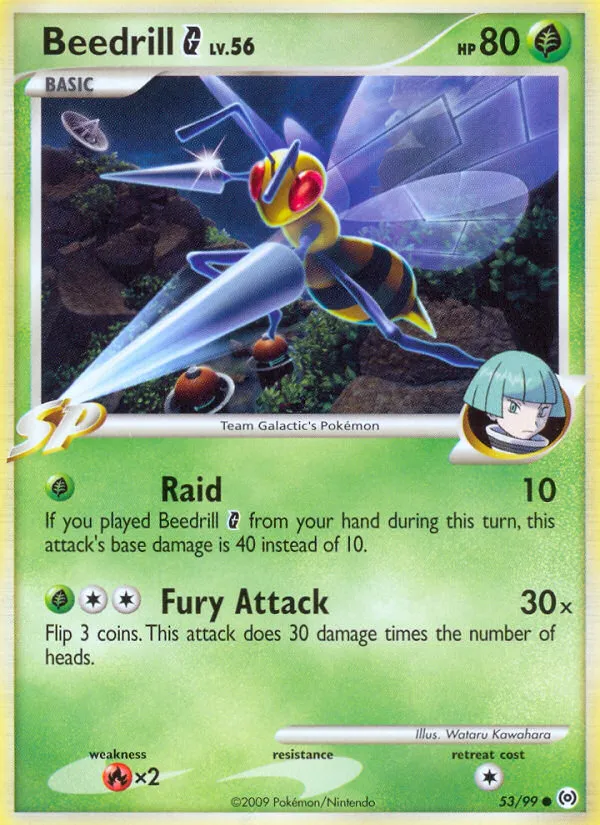Beedrill G #53, Arceus Reverse Foil
