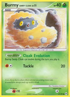 Burmy Sandy Cloak #57, Reverse Foil