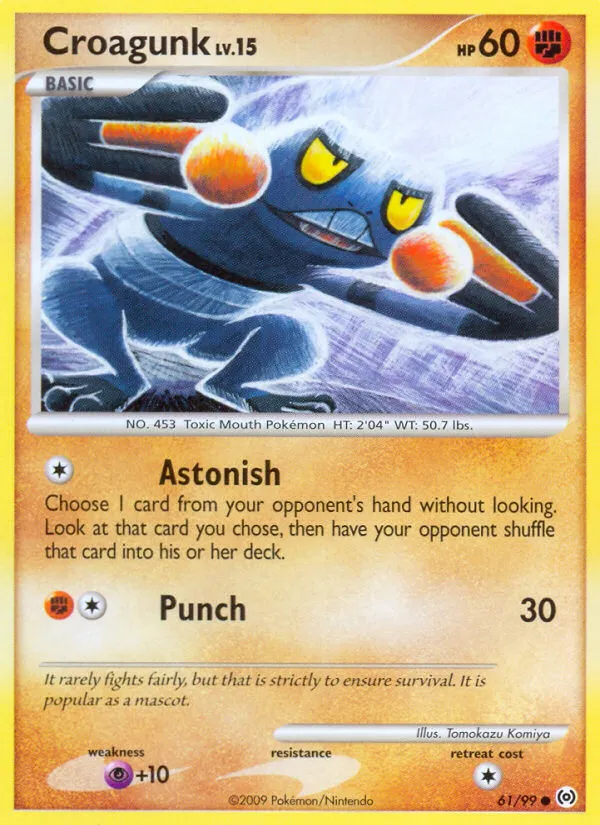 Croagunk #61, Arceus Reverse Foil