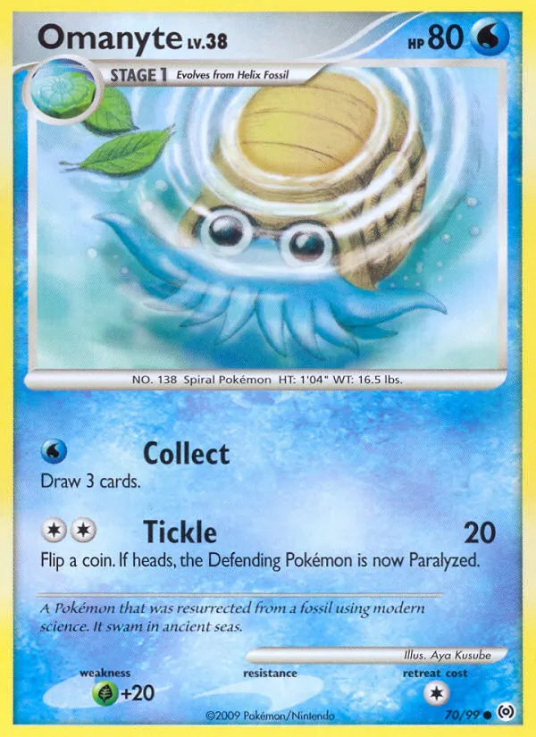Omanyte #70, Arceus Reverse Foil