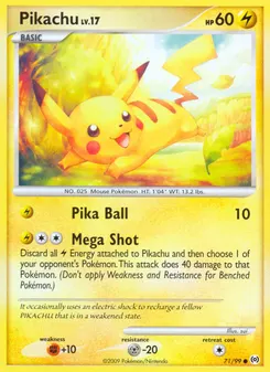 Pikachu #71, Reverse Foil