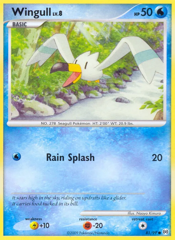 Wingull #81, Arceus Reverse Foil