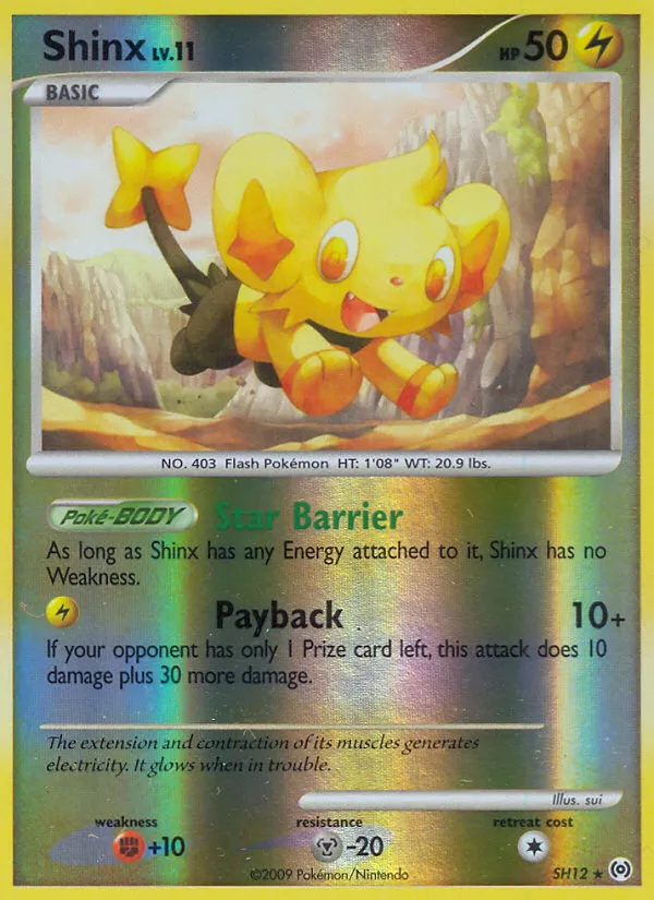 Shinx #SH12, Arceus Reverse Foil