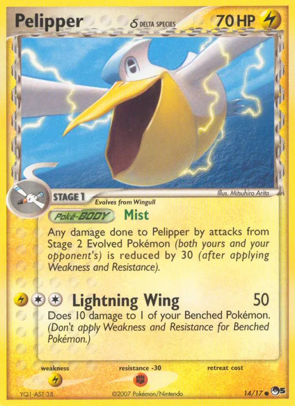 Pelipper δ #14, POP Series 5 Holo