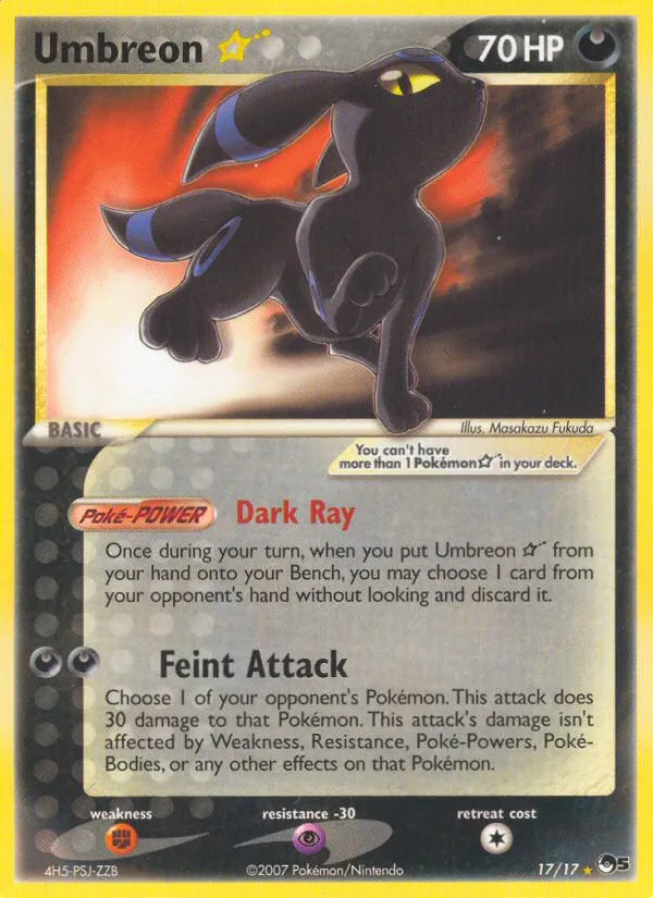 Umbreon ★ #17, POP Series 5 Gold Star