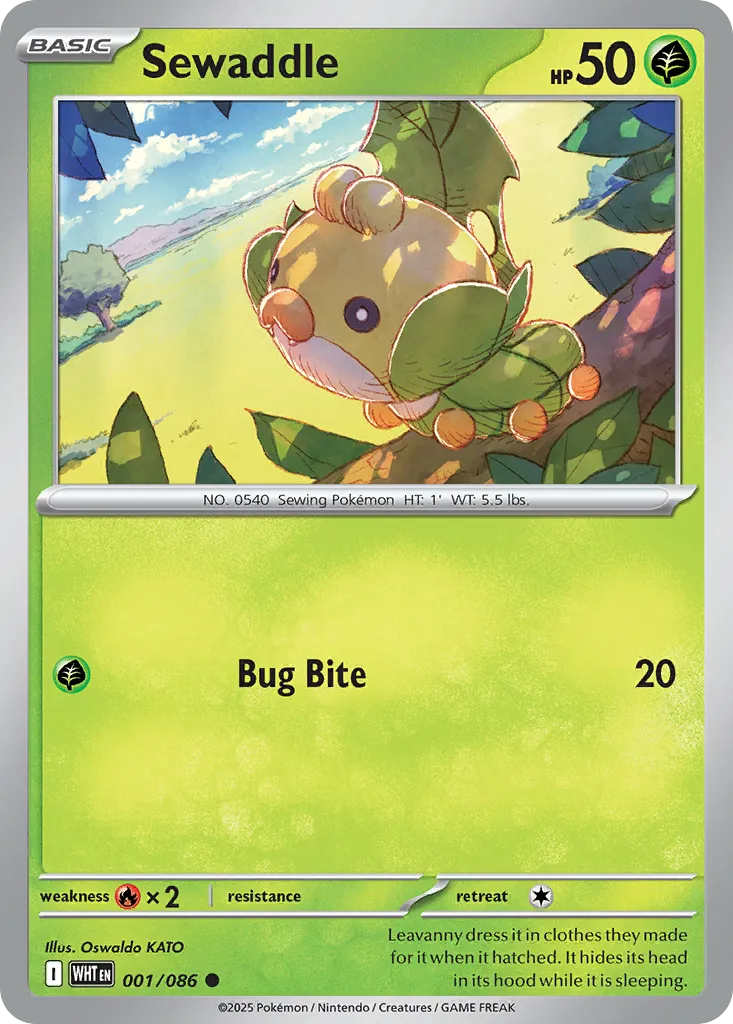 Sewaddle #1, White Flare Master Reverse Holo