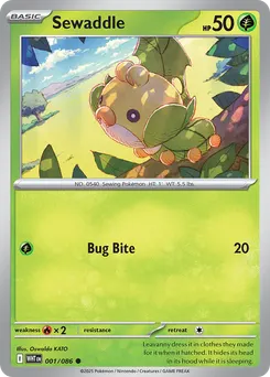 Sewaddle #1, Master Reverse Holo
