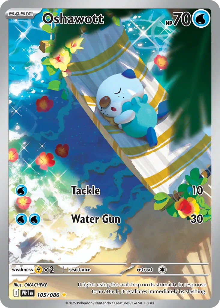 Oshawott #105, White Flare