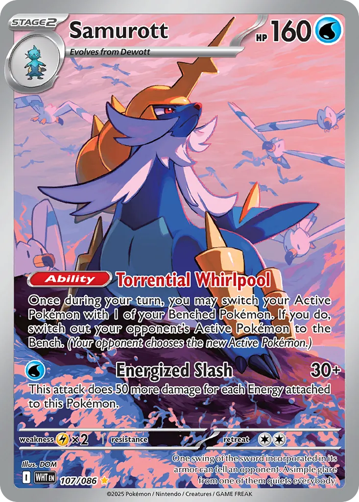 Samurott #107, White Flare