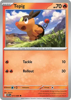 Tepig #11, Master Reverse Holo