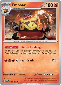 Emboar #13, Master Reverse Holo