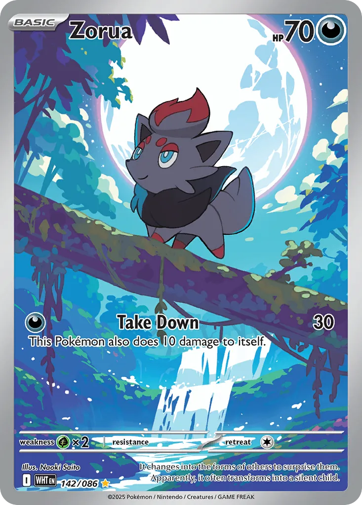 Zorua #142, White Flare