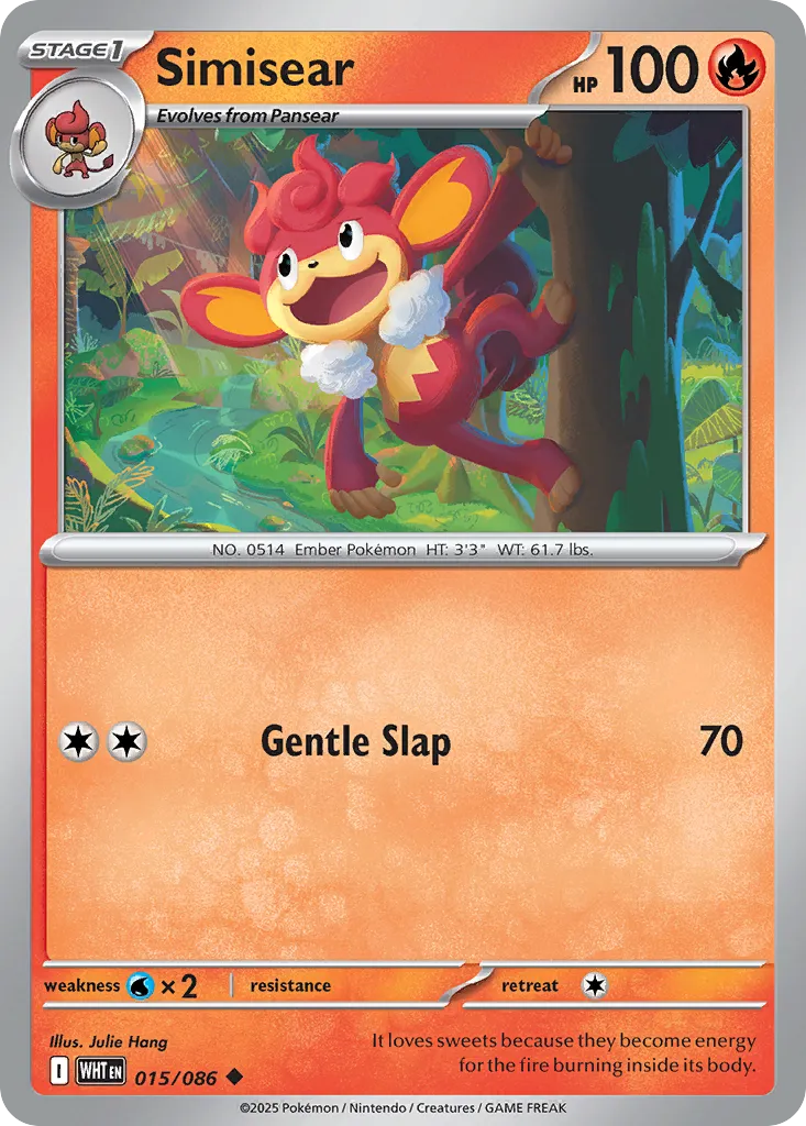 Simisear #15, White Flare Poke Reverse Holo