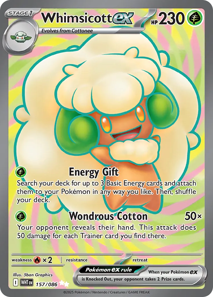 Whimsicott ex #157, White Flare