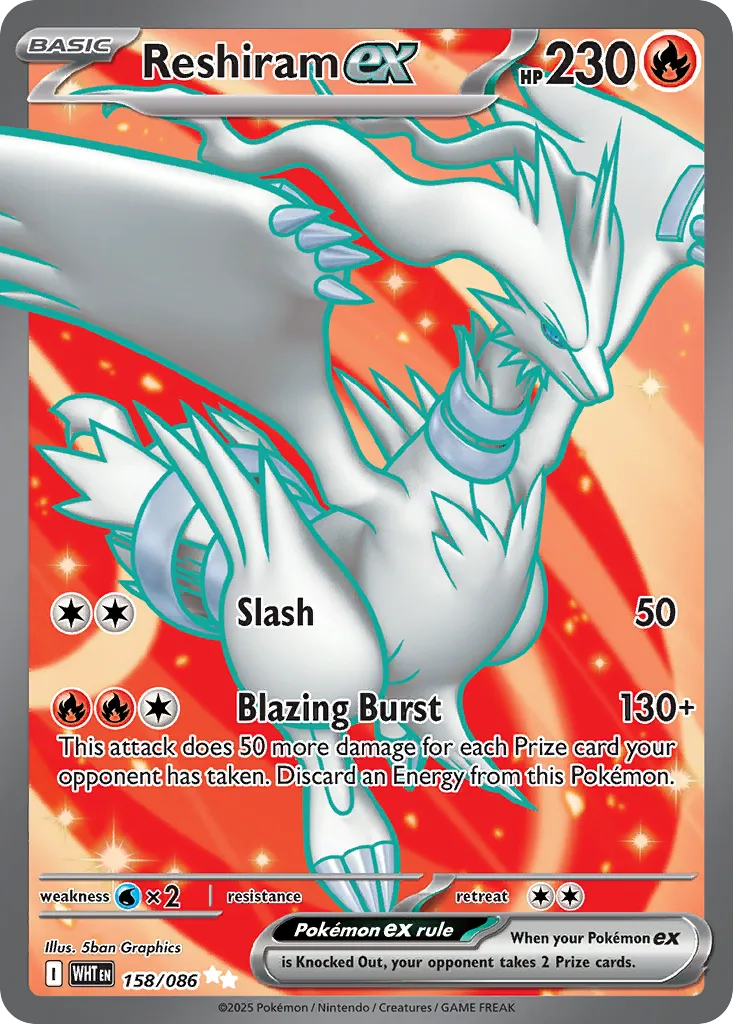 Reshiram ex #158, White Flare