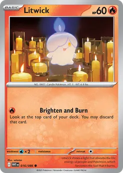 Litwick #16, Master Ball Reverse Holo