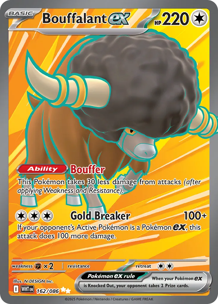 Bouffalant ex #162, White Flare