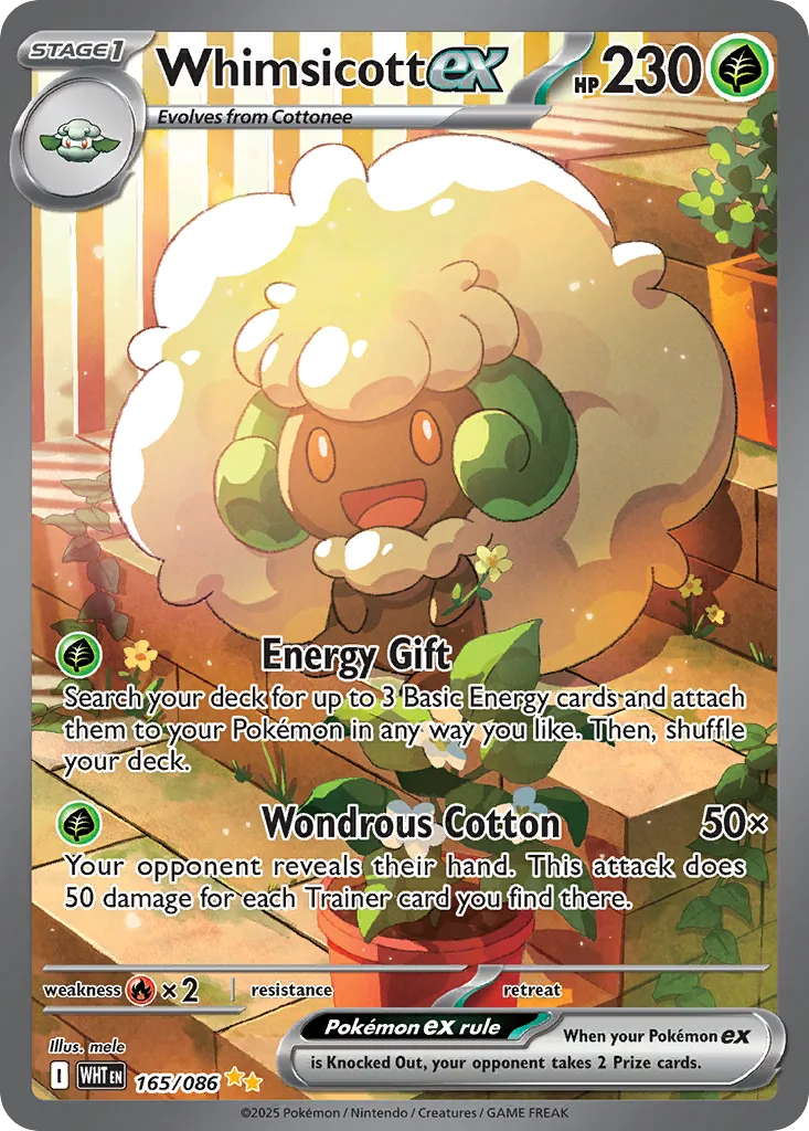 Whimsicott ex #165, White Flare