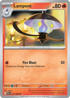 Lampent #17, Master Ball Reverse Holo