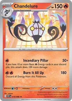Chandelure #18, Master Ball Reverse Holo