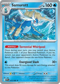 Samurott #23, Master Ball Reverse Holo