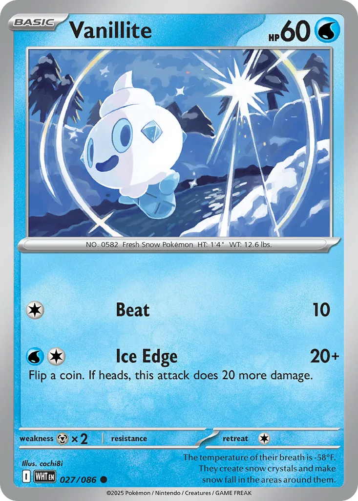 Vanillite #27, White Flare Reverse Holo