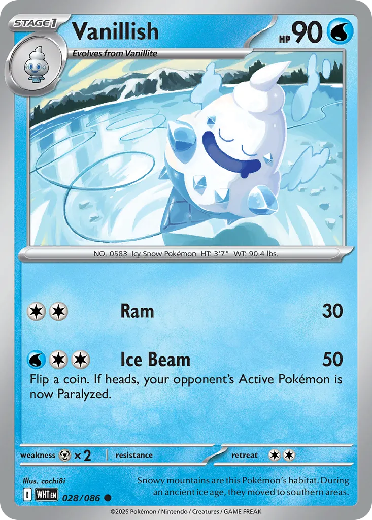 Vanillish #28, White Flare Reverse Holo