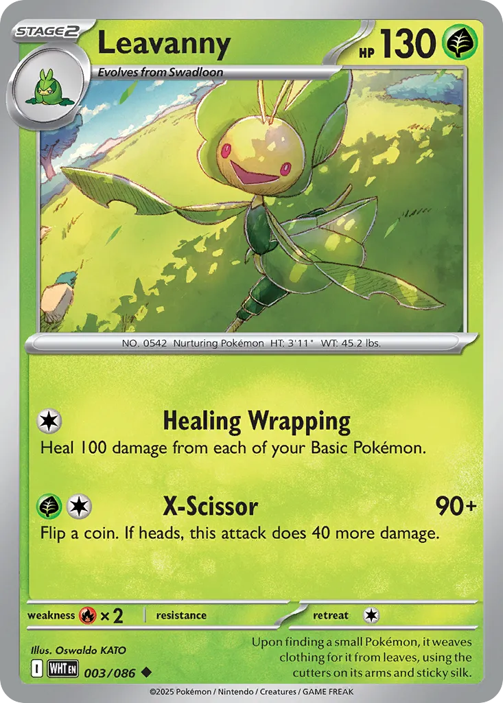 Leavanny #3, White Flare Reverse Holo