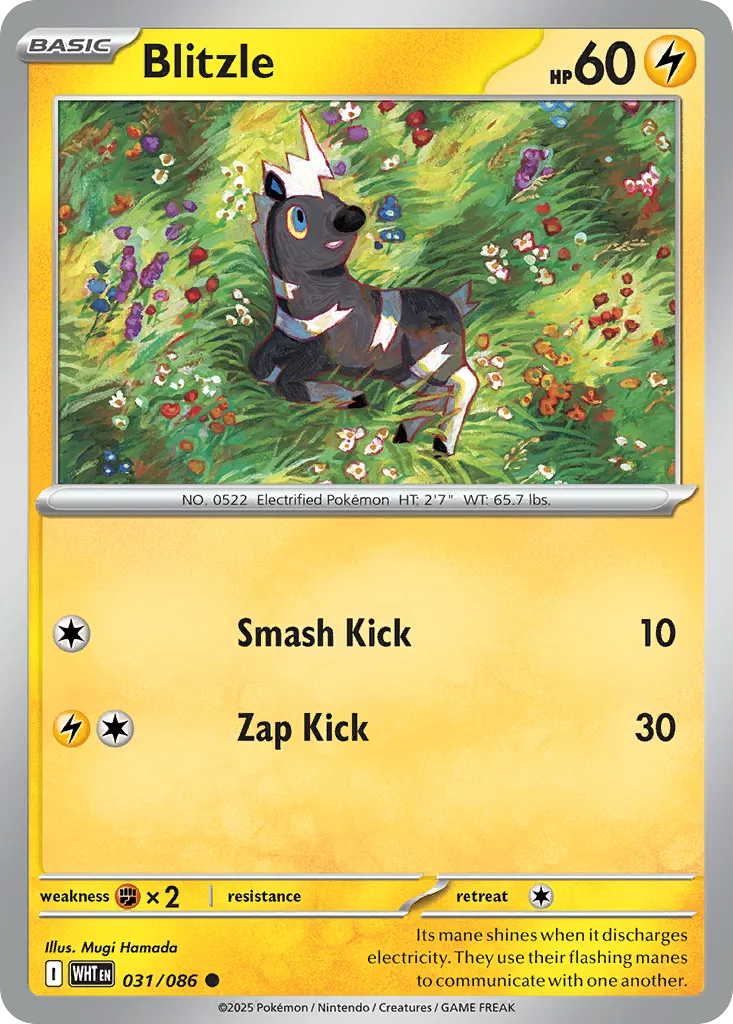 Blitzle #31, White Flare Master Reverse Holo