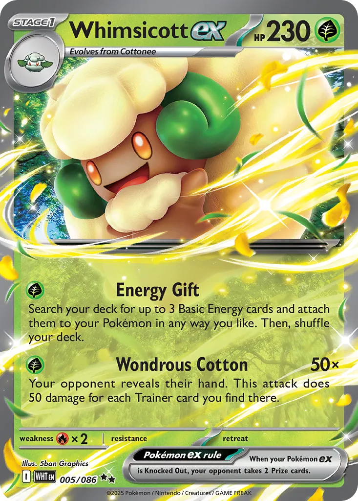 Whimsicott ex #5, White Flare