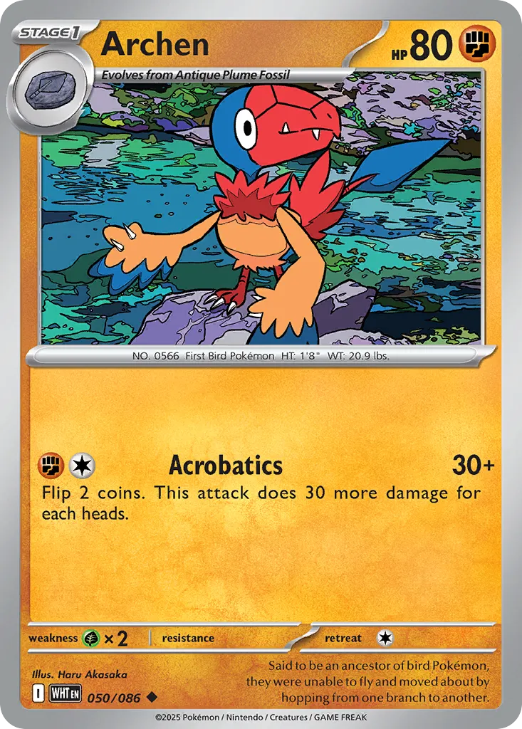 Archen #50, White Flare Master Reverse Holo