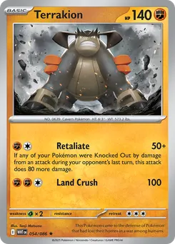 Terrakion #54, Master Reverse Holo