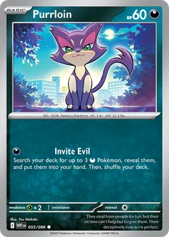 Purrloin #55, Master Ball Reverse Holo