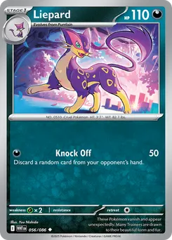 Liepard #56, Master Ball Reverse Holo
