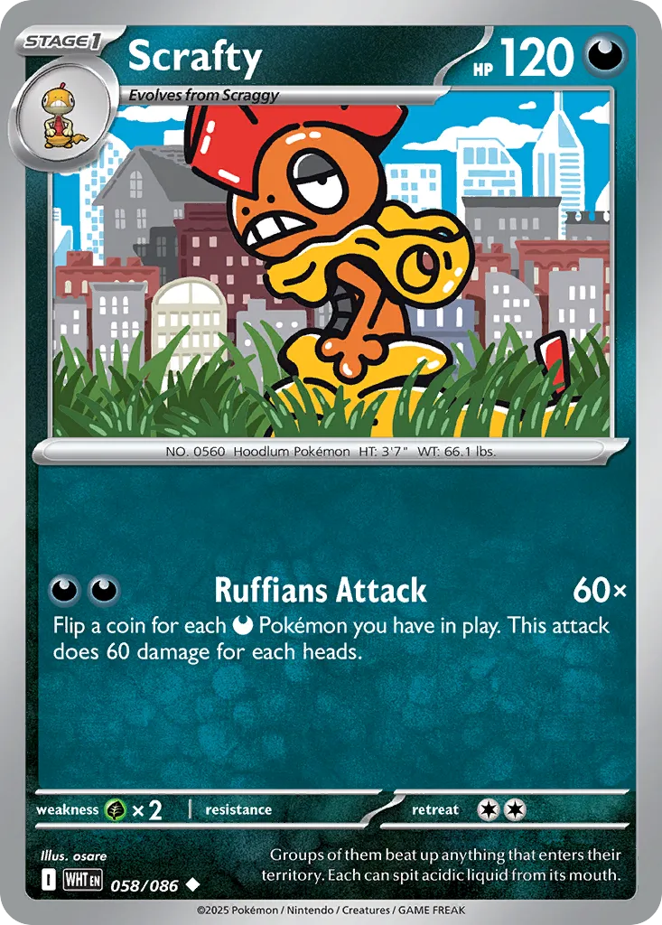 Scrafty #58, White Flare
