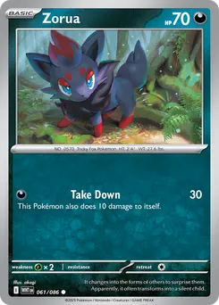 Zorua #61, Master Ball Reverse Holo