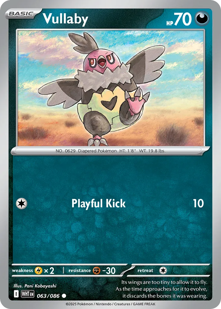 Vullaby #63, White Flare Poke Reverse Holo