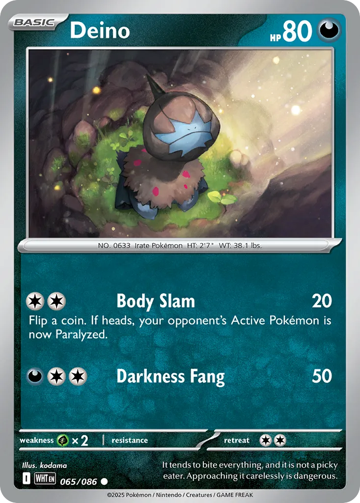 Deino #65, White Flare Reverse Holo