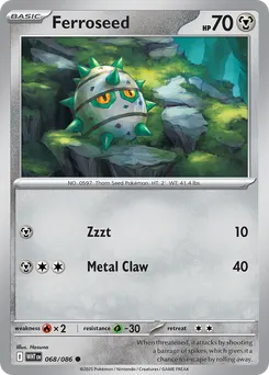 Ferroseed #68, Master Reverse Holo