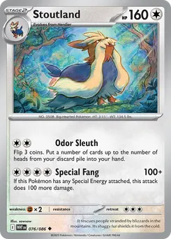 Stoutland #76, Master Ball Reverse Holo
