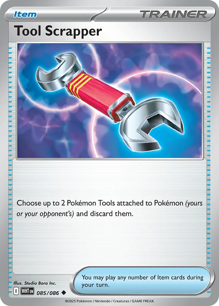 Tool Scrapper #85, White Flare Reverse Holo