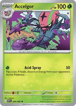 Accelgor #9, Master Reverse Holo