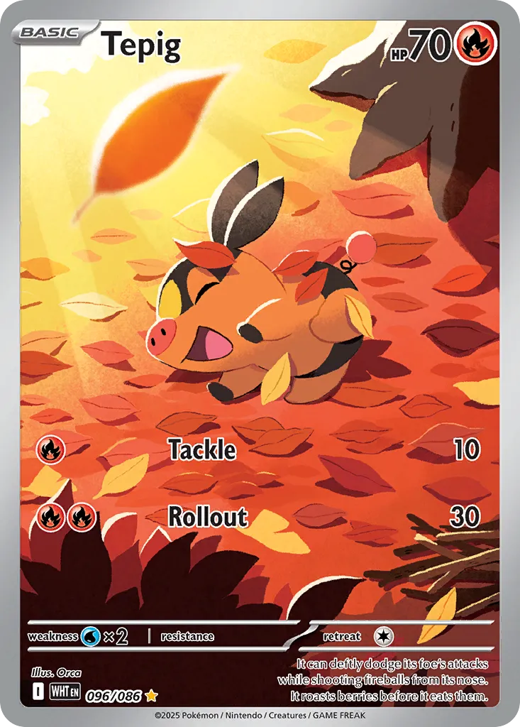 Tepig #96, White Flare