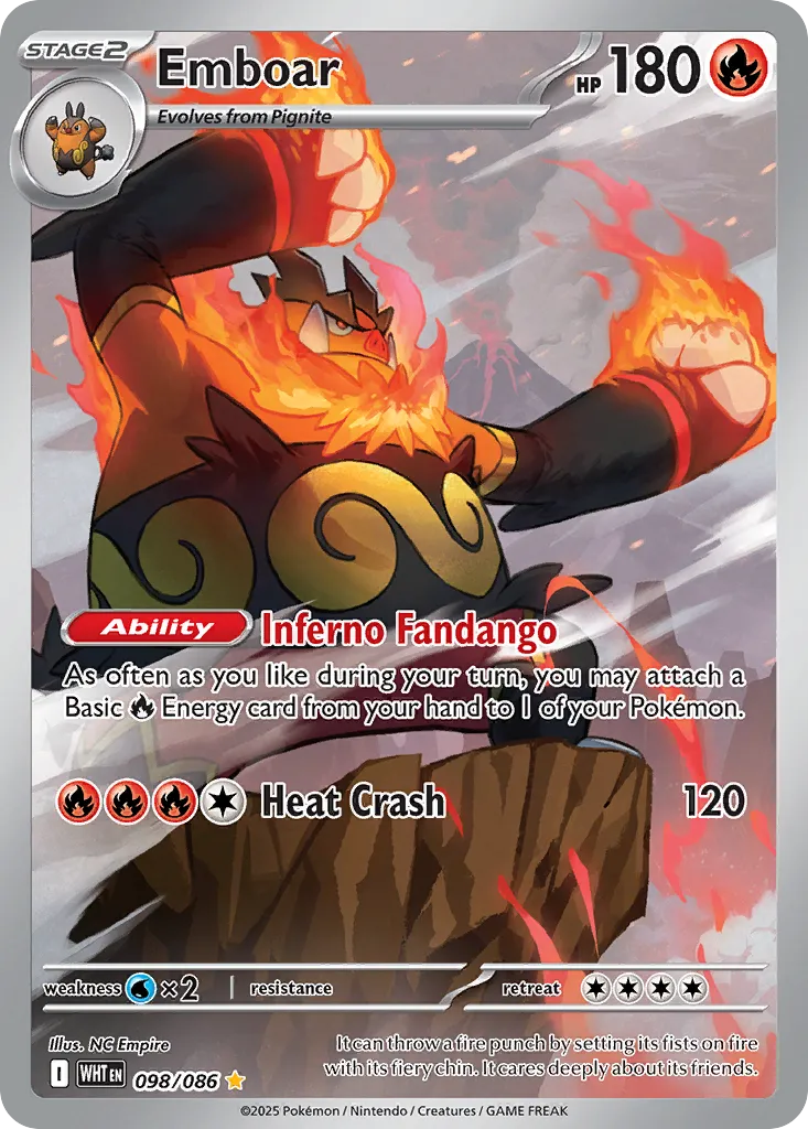 Emboar #98, White Flare