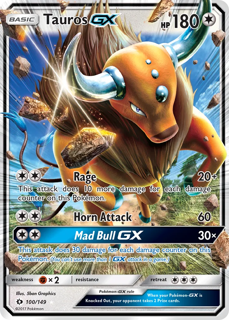 Tauros-GX #100, Sun & Moon